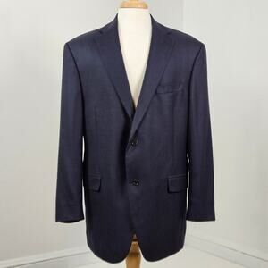 Hart Schaffner Marx Loro Piana Cashmere Blue Suit Jacket | Minor Flaw | Men's 46